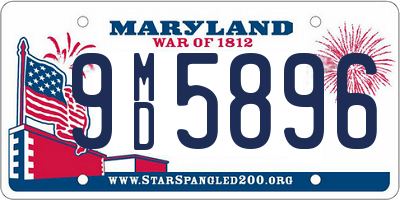 MD license plate 9MD5896