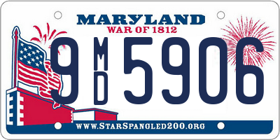 MD license plate 9MD5906