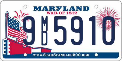 MD license plate 9MD5910