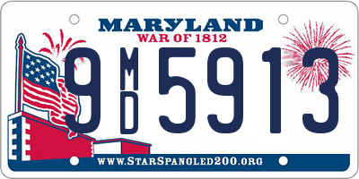 MD license plate 9MD5913