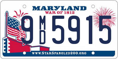 MD license plate 9MD5915