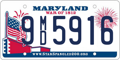 MD license plate 9MD5916