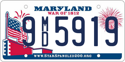 MD license plate 9MD5919