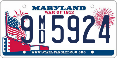 MD license plate 9MD5924