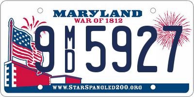 MD license plate 9MD5927