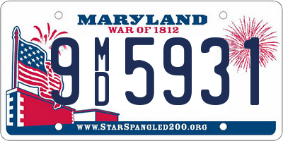 MD license plate 9MD5931