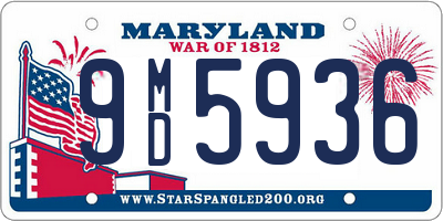 MD license plate 9MD5936