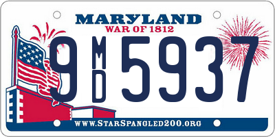 MD license plate 9MD5937