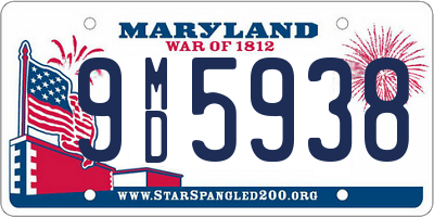 MD license plate 9MD5938