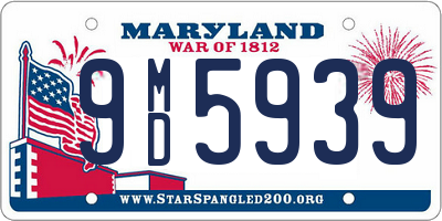 MD license plate 9MD5939