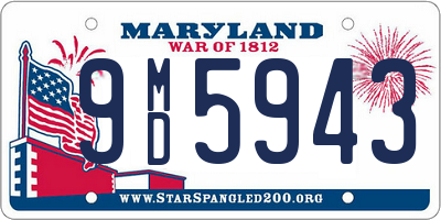 MD license plate 9MD5943