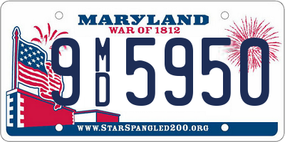 MD license plate 9MD5950