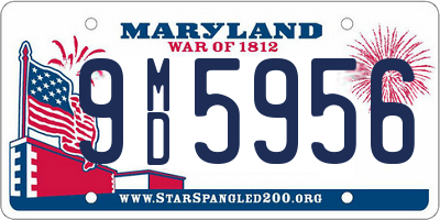 MD license plate 9MD5956