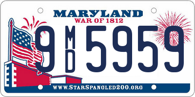 MD license plate 9MD5959