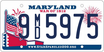 MD license plate 9MD5975