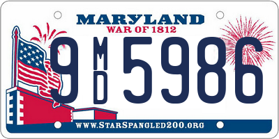 MD license plate 9MD5986