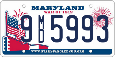 MD license plate 9MD5993