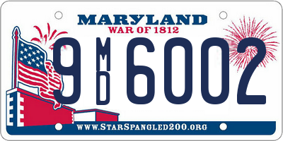 MD license plate 9MD6002