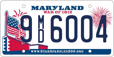 MD license plate 9MD6004