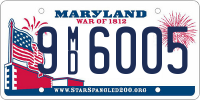 MD license plate 9MD6005