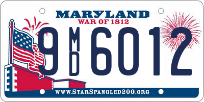 MD license plate 9MD6012