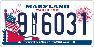 MD license plate 9MD6031