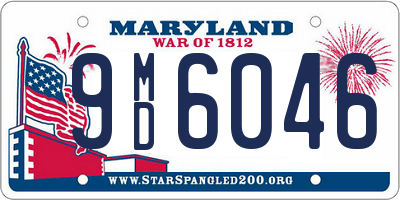 MD license plate 9MD6046