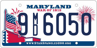 MD license plate 9MD6050