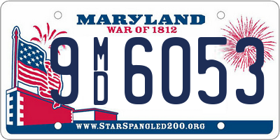 MD license plate 9MD6053