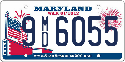 MD license plate 9MD6055