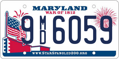 MD license plate 9MD6059