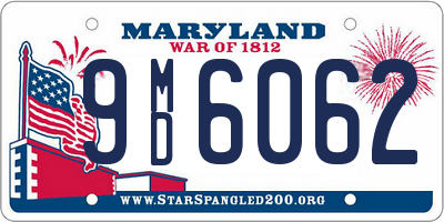 MD license plate 9MD6062