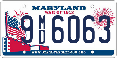 MD license plate 9MD6063