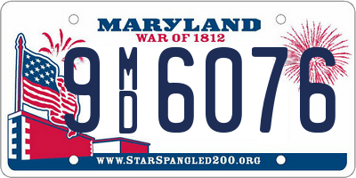 MD license plate 9MD6076