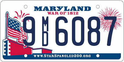 MD license plate 9MD6087