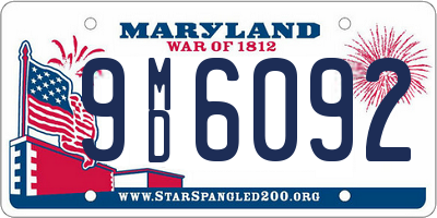 MD license plate 9MD6092