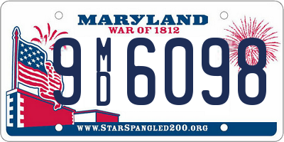 MD license plate 9MD6098