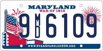 MD license plate 9MD6109
