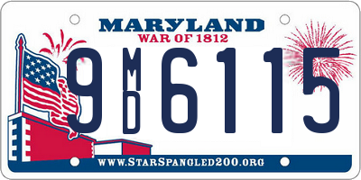 MD license plate 9MD6115