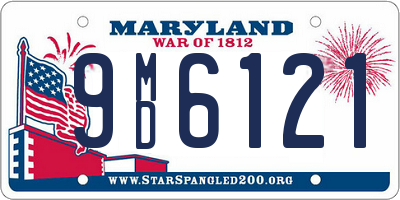 MD license plate 9MD6121