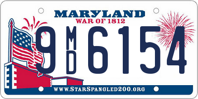 MD license plate 9MD6154