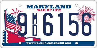 MD license plate 9MD6156