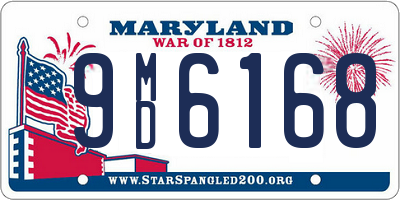 MD license plate 9MD6168