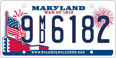 MD license plate 9MD6182