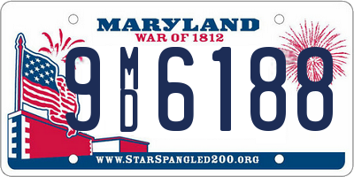 MD license plate 9MD6188