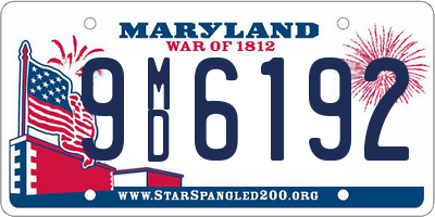 MD license plate 9MD6192