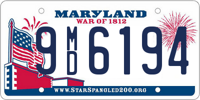 MD license plate 9MD6194