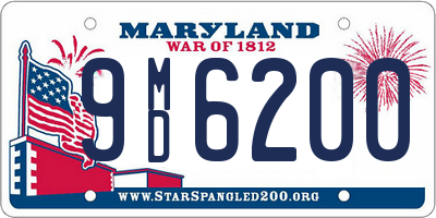 MD license plate 9MD6200