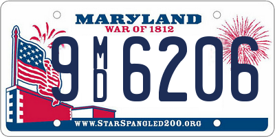 MD license plate 9MD6206