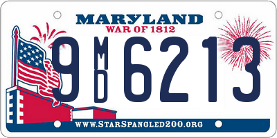 MD license plate 9MD6213